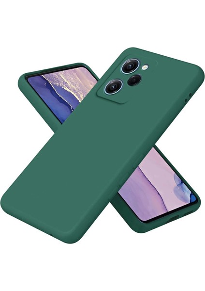 Xiaomi Poco X5 Pro 5g Nano Içi Kadife Silikon - Koyu Yeşil