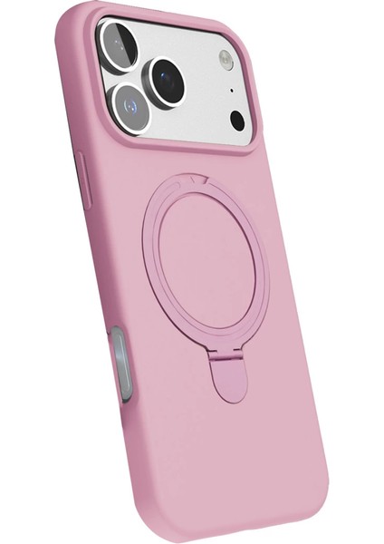 Apple Iphone 17 Pro Regal Magsafe Standlı Kapak - Açık Pembe modelleri