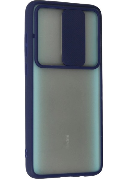 Xiaomi Redmi Note 8 Pro Kılıf Palm Buzlu Kamera Sürgülü Silikon - Lacivert modelleri