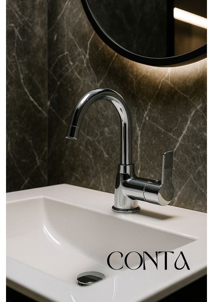 Kısa Kuğu Lavabo Bataryası – Pirinç Gövde, %100 Sızdırmaz, Krom Kaplama Tek Kollu Musluk fiyatları