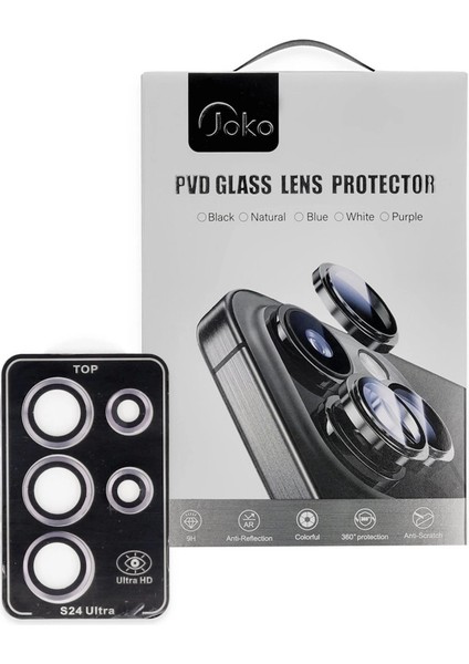 Joko Samsung Galaxy S24 Ultra Pvd Metal Kamera Lens - Pembe
