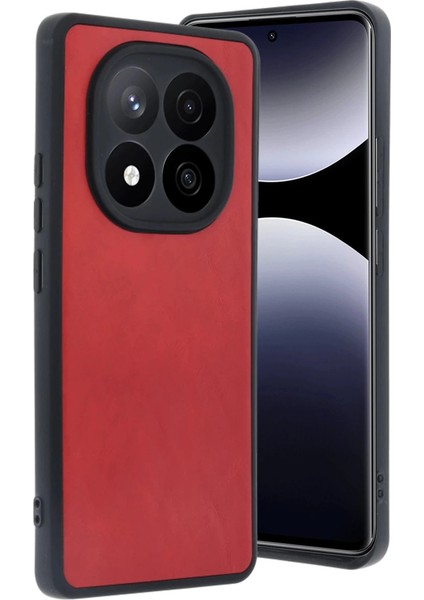 Xiaomi Redmi Note 14 Pro 4g Kılıf Aras Deri Kapak - Kırmızı