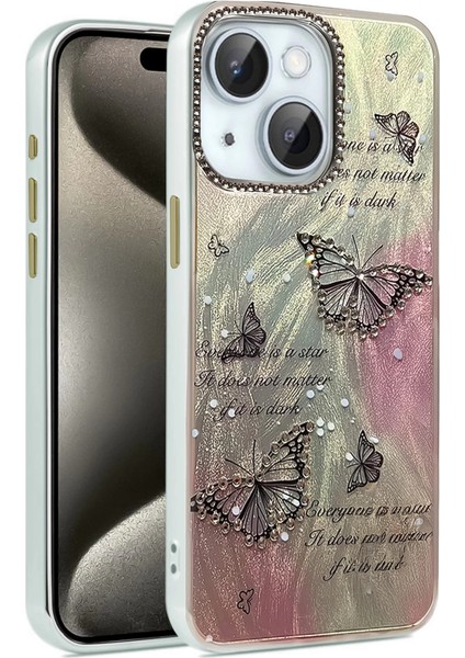Iphone 15 Kılıf Blade Aynalı Desenli Kapak - Desen 6