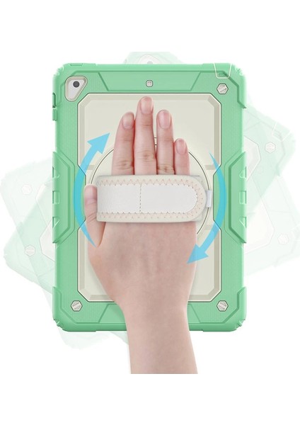 Ipad 5 Air 9.7 Kılıf Strap New Tablet Kapak - Yeşil modelleri
