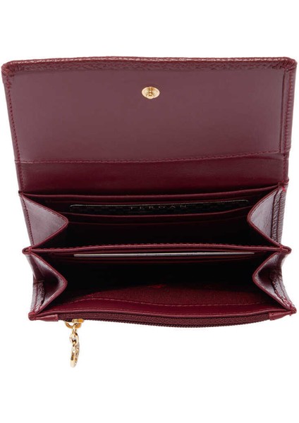 Bordo Hakiki Deri Kadın Cüzdan - S1CB00005815-D8M