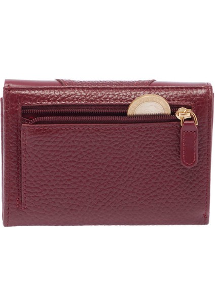 Bordo Hakiki Deri Kadın Cüzdan - S1CB00005815-D8M