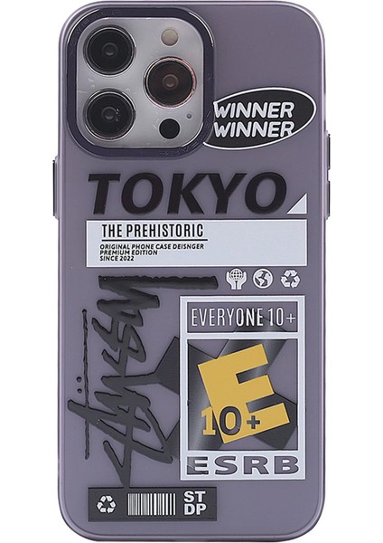 Iphone 13 Pro Kılıf Prada Desenli Kapak - Prada Mor - 2