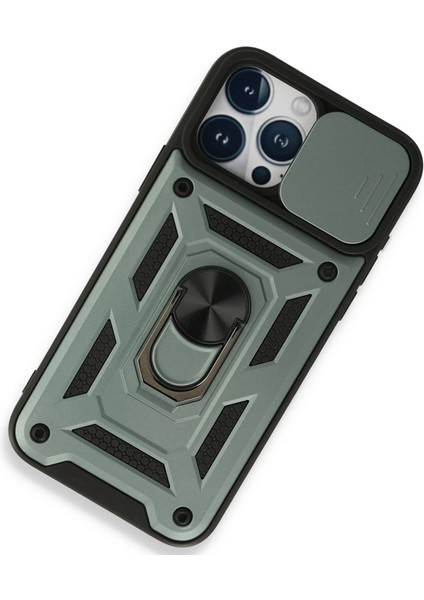 Iphone 15 Pro Max Kılıf Pars Lens Yüzüklü Silikon - Yeşil fiyatları
