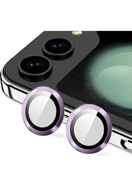 Samsung Galaxy Z Flip 5 Valdez Metal Kamera Lens - Derin Mor
