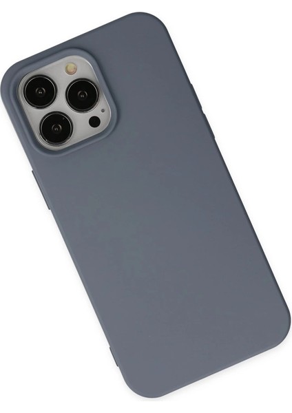 Iphone 15 Pro Max Kılıf Nano Içi Kadife Silikon - Gri modelleri