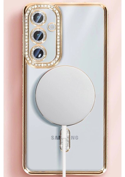 Samsung Galaxy S25 Kılıf Joke Simli Magneticsafe Kılıf - Derin Mor fiyatları