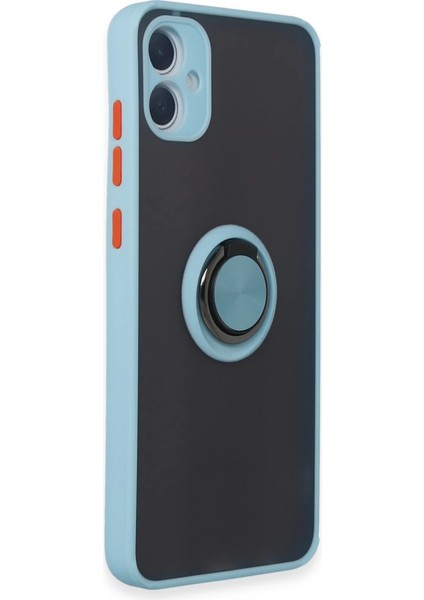 Samsung Galaxy A05 Kılıf Montreal Yüzüklü Silikon Kapak - Buz Mavi fiyatları