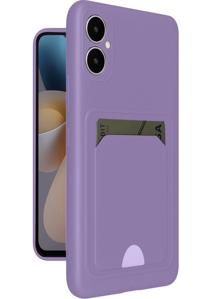Samsung Galaxy A05 Kelvin Kartvizitli Silikon - Lila