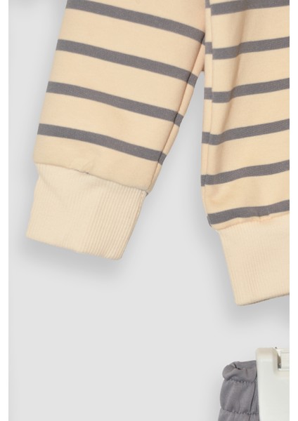 Erkek Çocuk Çizgili Supreme Kumaş Cep Detaylı Paça Ribanalı Takım - 1039698 fiyatları