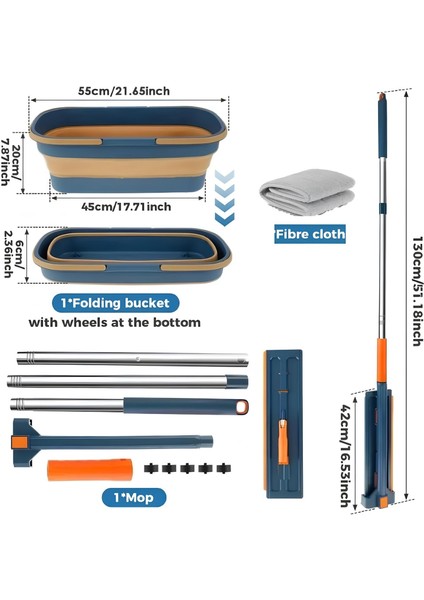 Katlanabilir Temizlik Mopu ve Tekerlekli Kova Seti modelleri