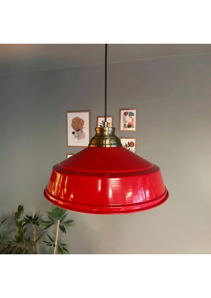 Asaletli Kırmızı Tekli Avize Eskitme Kum Saati Başlık Retro Sarkıt Lamba Restoran Salon Aydınlatma indirimleri