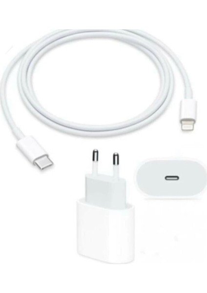 8-11-12-12-14 Pro Max Uyumlu 25W Type-C Şarj Başlığı + Usb-C To Lightning Kablosu