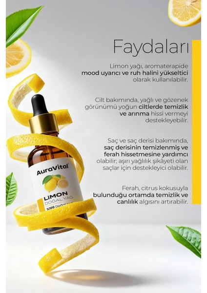 Limon Yağı 10 ml %100 Saf ve Doğal fiyatları