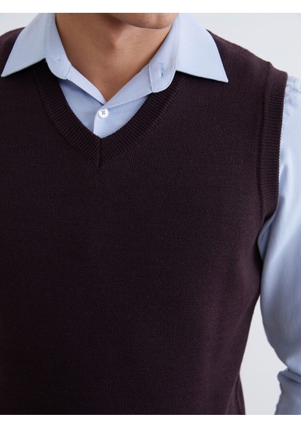 Yeni Sezon Standart Kalıp V Yaka Erkek Triko Süveter modelleri