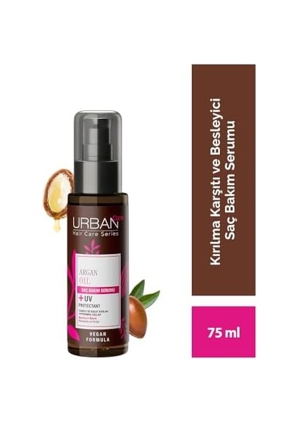 Urban Care Argan Yağı & Keratin Kolay Kırılan Saçlara Özel Saç Bakım Serumu 75 Ml- Vegan