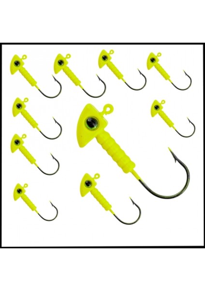 Uyguna-Yakala Açık Yeşil - 7 Gr zoka - Kurşunlu Olta Iğnesi - 10 ADET-ALA.225