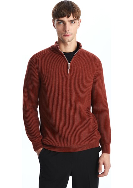 Yeni Sezon Dik Yaka Uzun Kollu Erkek Triko Kazak