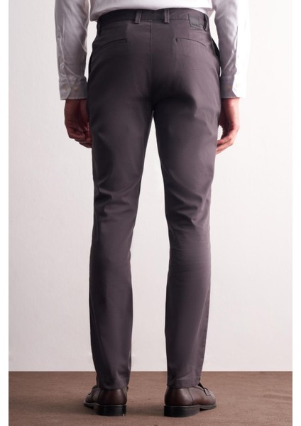 Antrasit Yan Cep Düz Paça Pamuklu Slim Fit Chino Casual Pantolon 1003255165 fırsatları