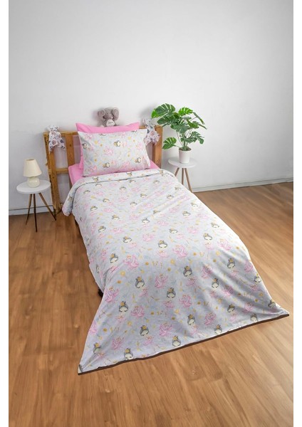 BALERIN%100 Pamuk Tek Kişilik Nevresim Takımı - Gri