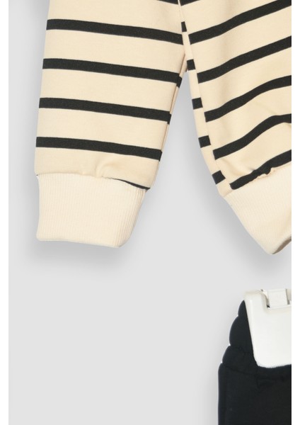 Erkek Çocuk Çizgili Supreme Kumaş Cep Detaylı Paça Ribanalı Takım - 1039698 modelleri