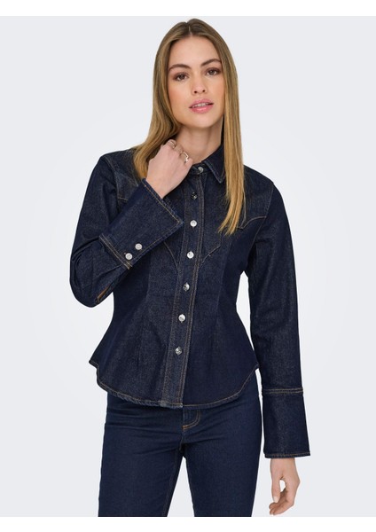 Bayan Uzun Kollu Kot Gömlek 15359156