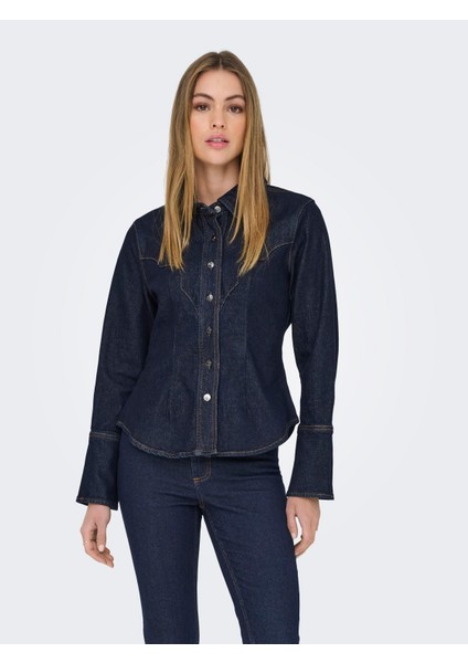 Bayan Uzun Kollu Kot Gömlek 15359156 fiyatları