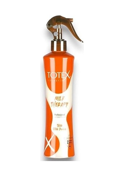 Totex Profesyonel Iki Fazlı Süt Terapisi | Sprey Saç Kreminde Bırakın | Kuru Hasarlı Saç Bakım Ürünleri Için Detangler | Şampuan Saç Kremi 400 ml / 14 Fl Oz
