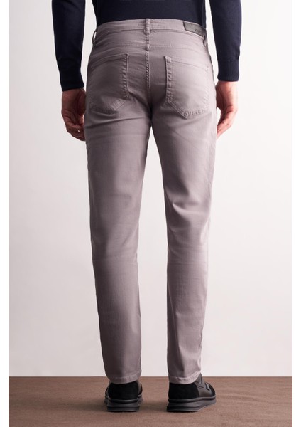 Gri 5 Cep Casual Slim Fit Pamuklu 5 Cep Pantolon 1003255318 fırsatları