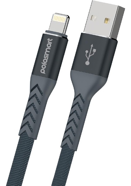 PSM115 Lightning Şarj ve Data Kablosu1.2 Metre Gri