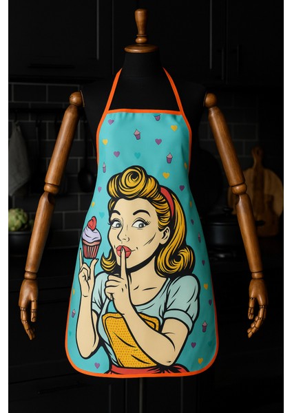 Dijital Baskılı Su Sıvı Geçirmez Leke Tutmaz Mutfak Önlüğü Blonde fiyatları