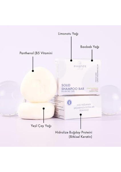 Polente Natural - Dengeleyici Katı Şampuan/yağlı Saçlar (110 Gr) modelleri