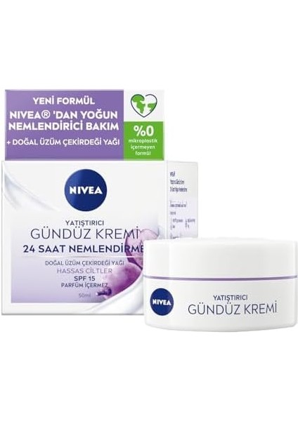 Nıvea Yatıştırıcı Gündüz Yüz Bakım Kremi 50 Ml, Nemlendirici, SPF15 Güneş Koruması, Hassas Ciltler fiyatları