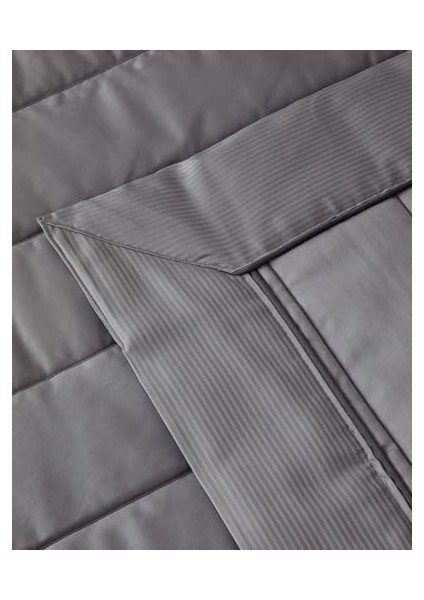 Valery Pamuk Kapitoneli Çift Kişilik Yatak Örtüsü Takımı Koyu Gri fiyatları