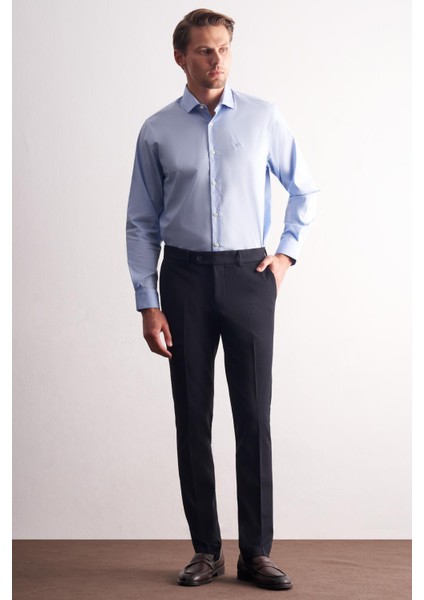 Lacivert Yan Cep Açık Paça Esnek Slim Fit Classic Casual Pantolon 1003255153 fiyatları