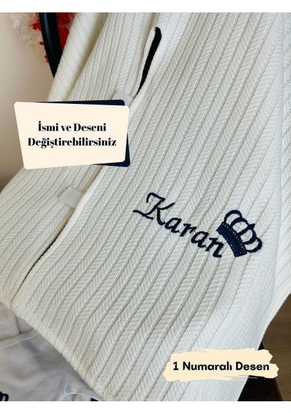 Nakışlı Isimli Hastane Çıkış Seti, Takı Yastığı ve Puset Örtüsü %100 Pamuk 12 Parça 0-3 Ay fiyatları