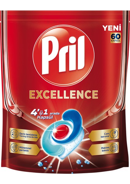 Excellence Bulaşık Kapsülü 60'lı 1.086 G 4 Adet