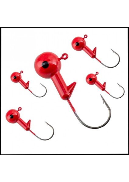 Uyguna-Yakala kırmızı - 21 Gr zoka - Kurşunlu Olta Iğnesi -5 ADET-ALA.272