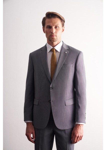 Sütlü Kahverengi Mono Yaka Kendinden Desenli Esnek Bel 4 Drop Comfort Fit Takım Elbise 1001255169 fiyatları