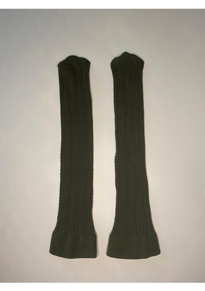 3^lü Knıt Kabartma Triko 200 Den Örgü Desenli Kışlık Renkli Dizaltı Pantolon Çorabı ( 3 Adet Çorap )