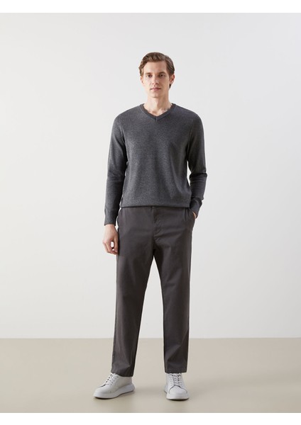 Yeni Sezon V Yaka Uzun Kollu Erkek Triko Kazak