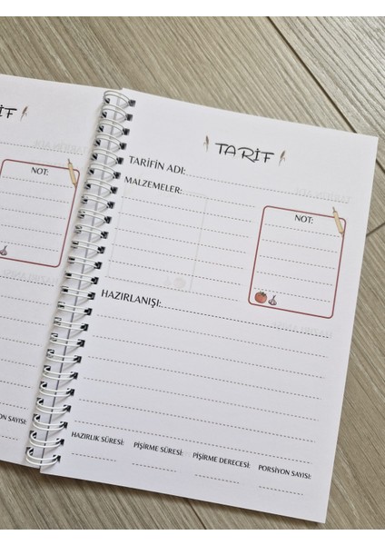 Tarif Defteri Kırmızı Pötikareli 50 Yaprak fiyatları