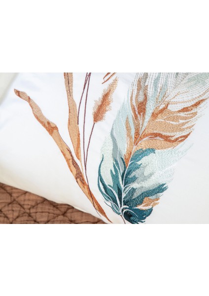 Çift Kişilik Dantela Bohem Nakışlı Pamuk Saten Nevresim Takımı modelleri