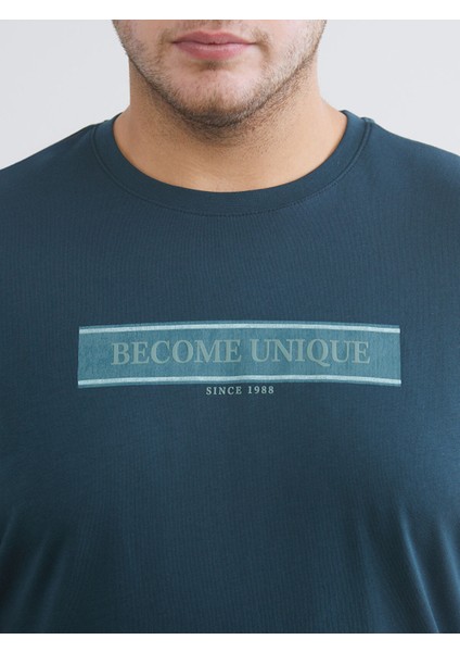 Yeni Sezon Büyük Beden Bisiklet Yaka Baskılı Erkek Tişört modelleri