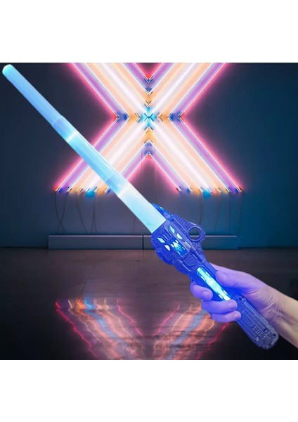 Pilli Işıklı Hareket Sensörlü Sesli Samuray Kılıcı Katlanır Oyuncak Işın Kılıç 60 cm modelleri