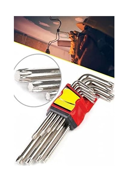 9 Parça Çelik Takımı Tork Anahtarı Seti Yıldız Set 120 mm 1410 fiyatları